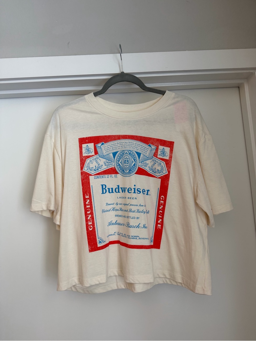 Target Cream Budweiser Graphic Short Sleeve Tee